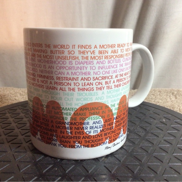 Vtg 1982 MOM White W/Multicolor Lettering Ceramic Coffee/Tea Mug pre-owned - Picture 3 of 11